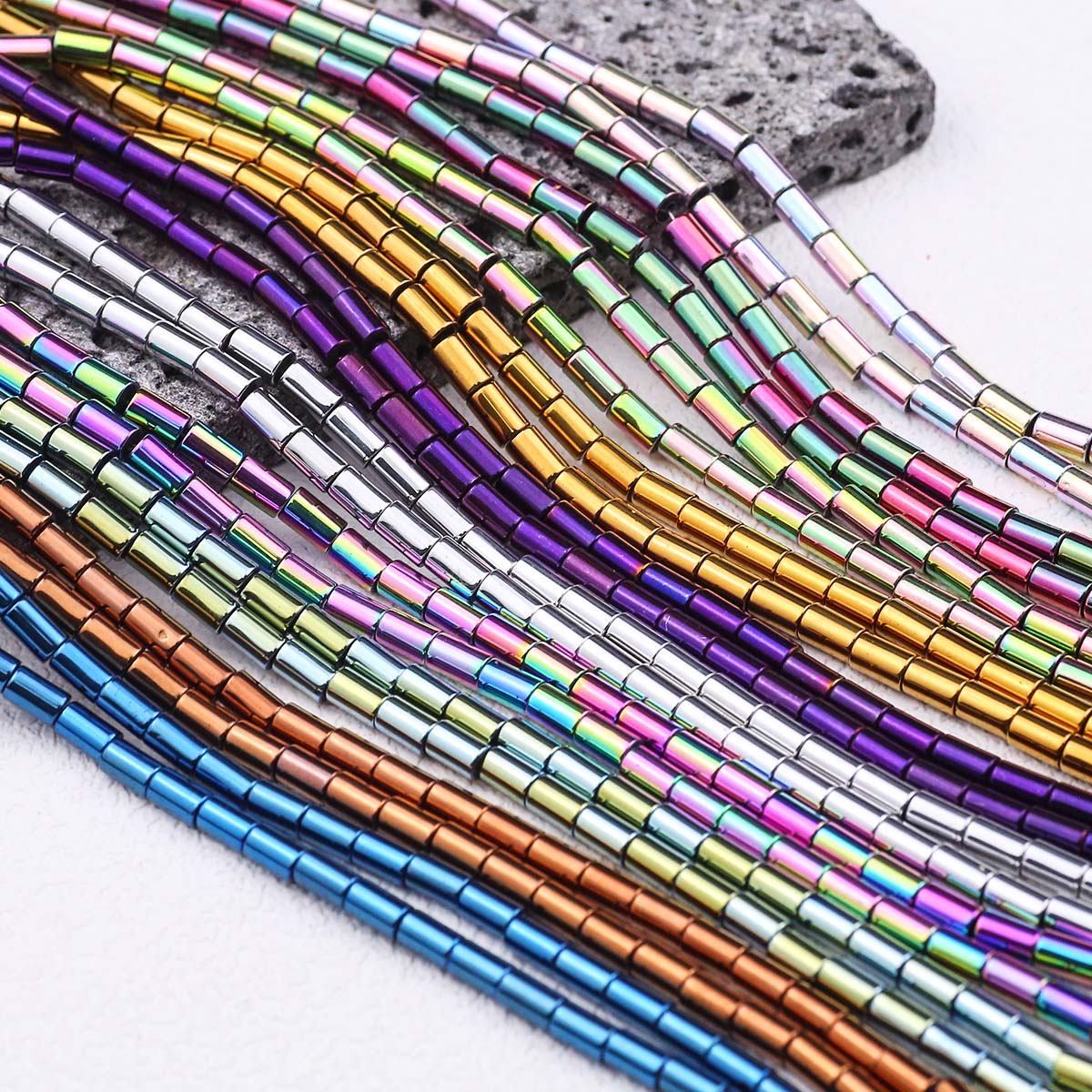 Seed Bead Tube - ジュエリー用ヘマタイトストレートチューブ,1mm, 2mm, 3mm, 4mm, 6mm,金メッキ,ルーズビーズ,円筒形スペーサー,ネックレスとブレスレット