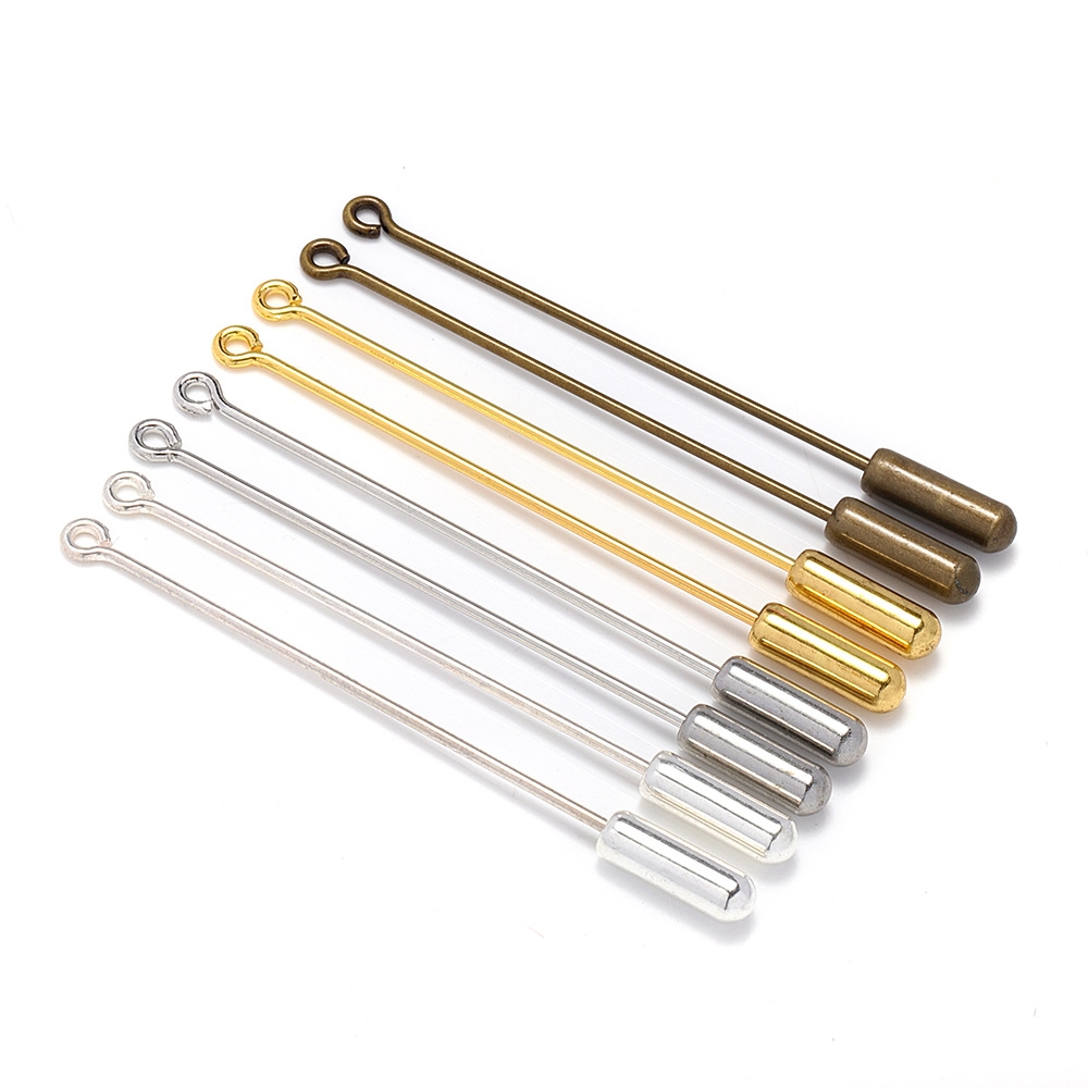 Jewelry Making Rivets - 20個入りメタルブローチピン、針状ピン、ストッパー付きピン、スーツ、ネクタイ、帽子用安全ピン、DIYコスチュームジュエリー製作アクセサリー