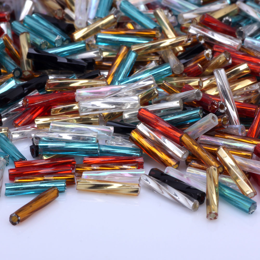 Seed Bead Tube - OlingArt 混合色チューブ 2x9mm 20 グラム/ロットツイストバグルガラスシードビーズ DIY