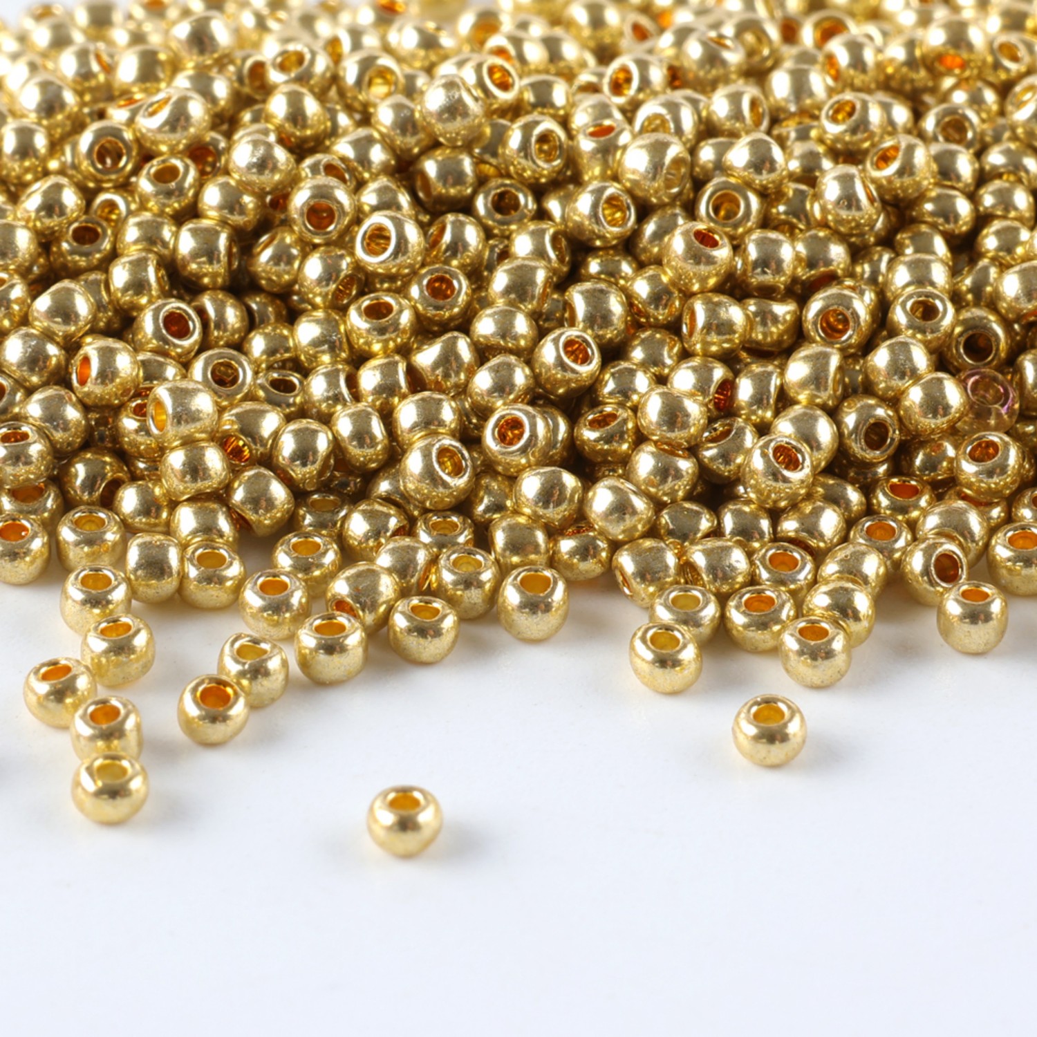 Seed Bead Tube - 国内CJ 11/0 メタリックラウンドビーズ トップシードビーズ 10g/チューブ ジュエリーアクセサリー