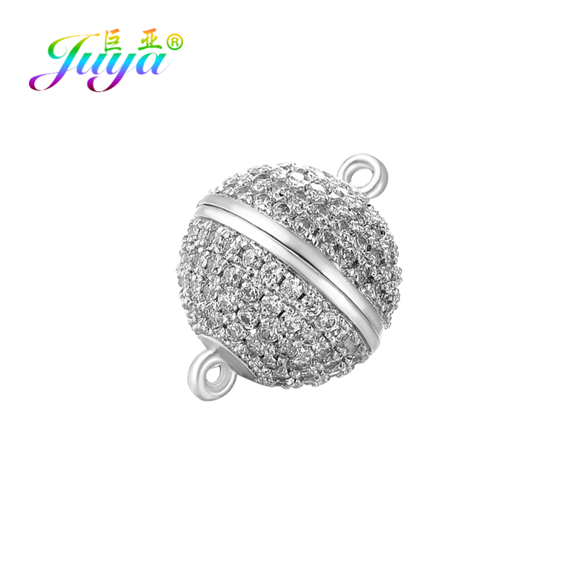 Jewelry Making Parts - Juya-女性のための手作りのビーズジュエリーの発見、磁気クラスプとフック、クリスタルパール、ブレスレットとネックレス作り、強力、4サイズ