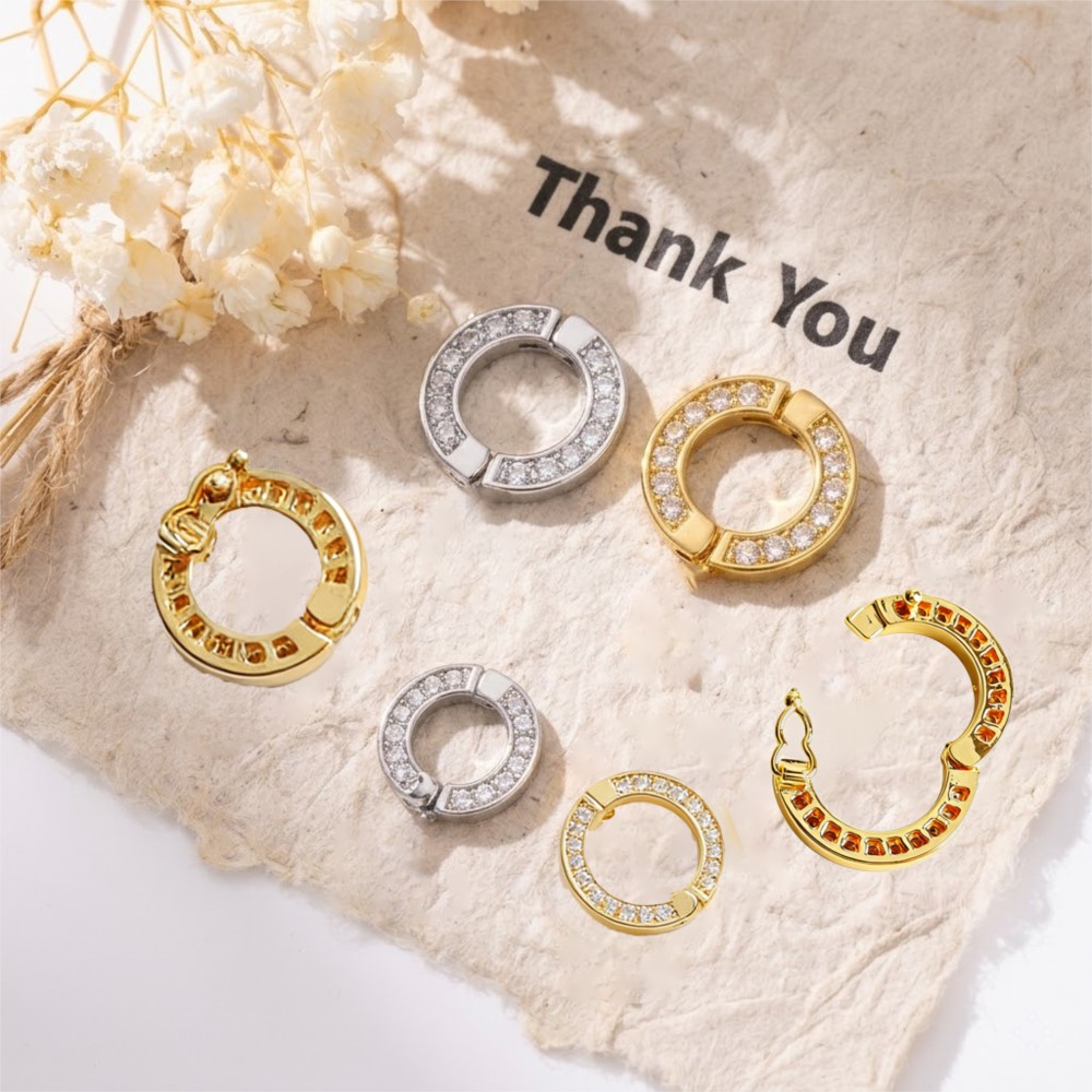 Jewelry Making A Ring - 2 個 O リングフッククリップバックルジルコンキーホルダーコネクタ DIY ブレスレットネックレスジュエリー作成用品アクセサリー