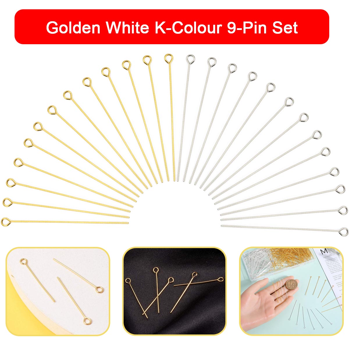 DIYブレスレットやネックレス用のメタルアイピン,ジュエリー - Jewelry Making Rivets のレビューと価格