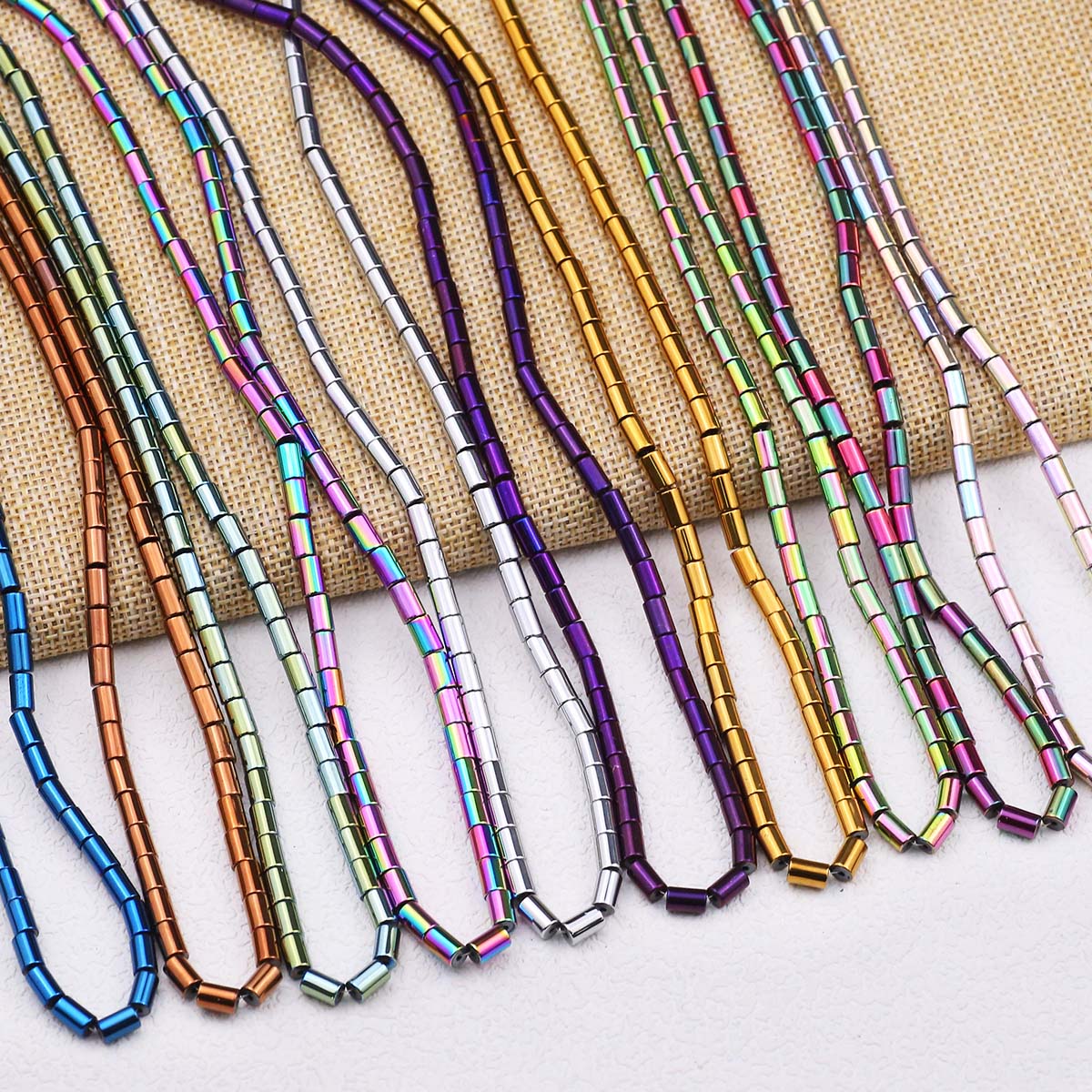 ジュエリー用ヘマタイトストレートチューブ,1mm, 2mm, - Seed Bead Tube のレビューと価格