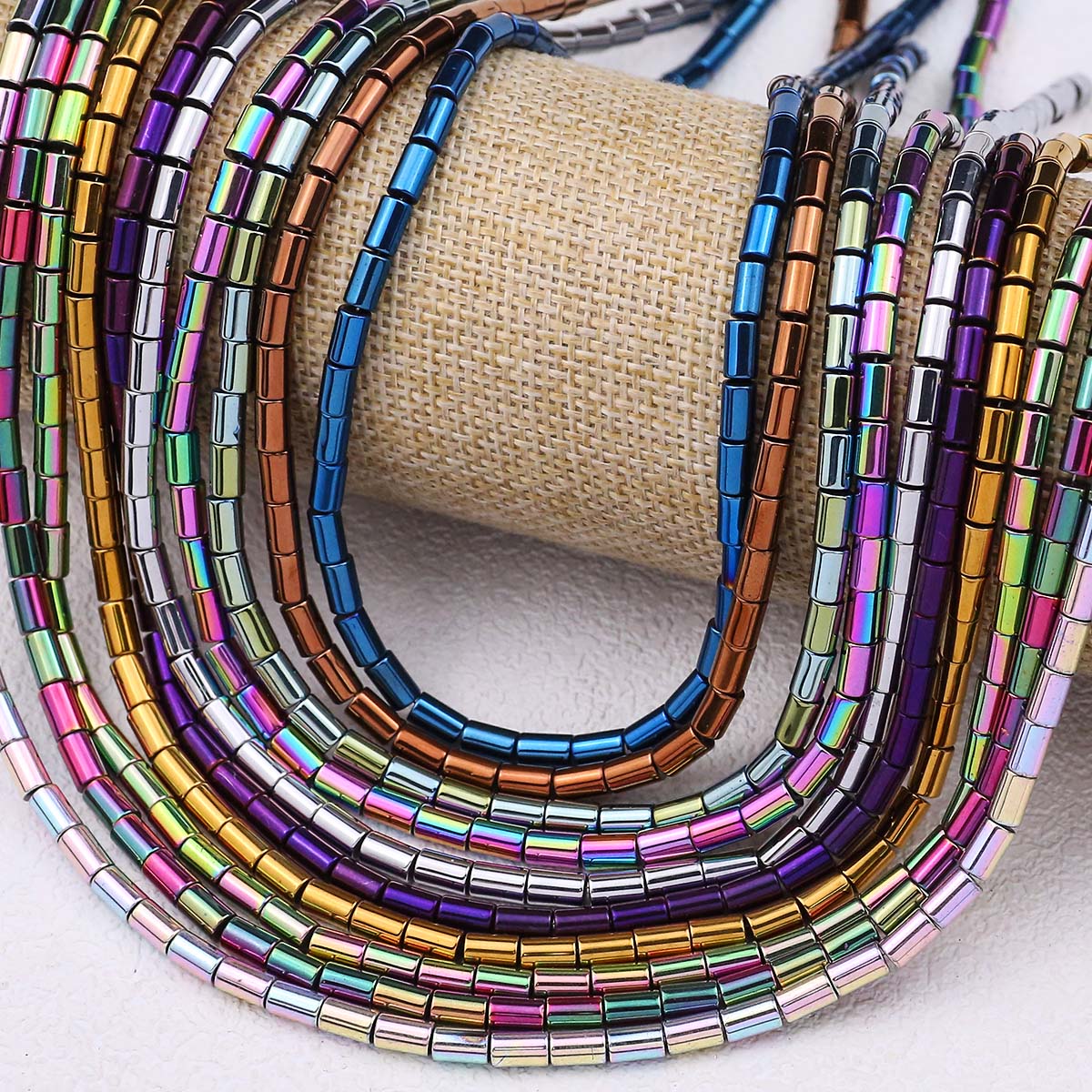 ジュエリー用ヘマタイトストレートチューブ,1mm, 2mm, - Seed Bead Tube のレビューと価格