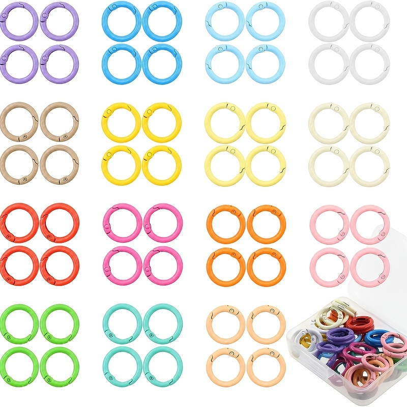 100個入り、カラフルな25mmの丸型スプリングOリング。ア - Jewelry Making A Ring のレビューと価格