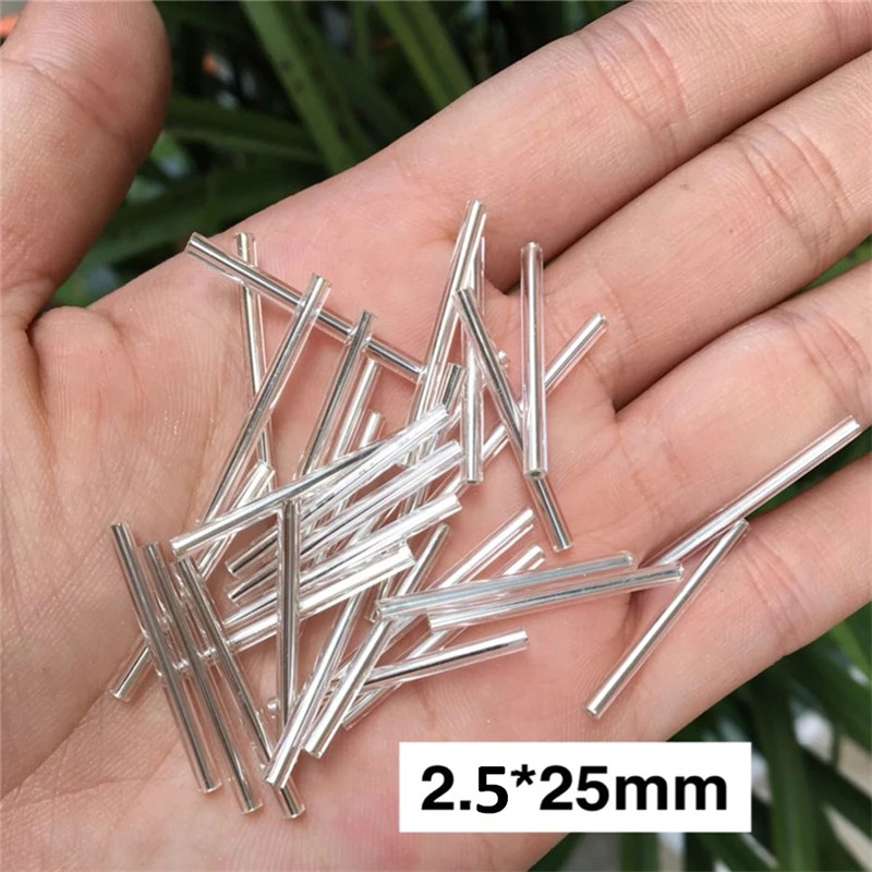 100 ピース/バッグ 2.5*25 ミリメートルロングサイ - Seed Bead Tube のレビューと価格