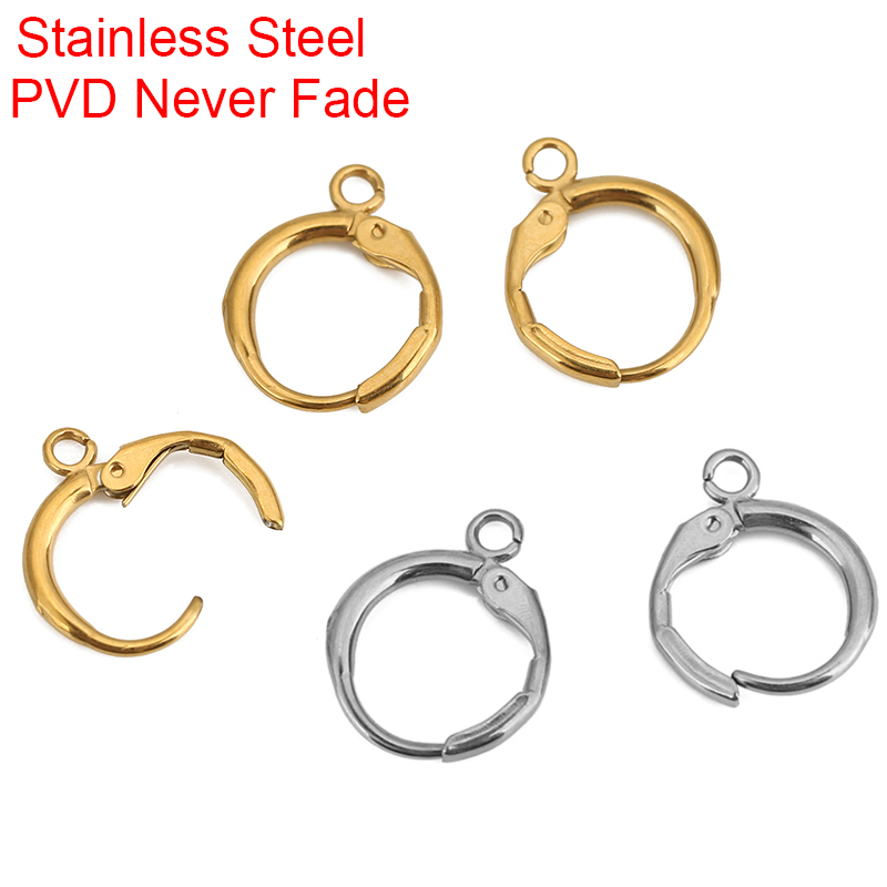 10 個 PVD ​​色褪せないステンレス鋼のイヤリングフッ - Jewelry Making Parts のレビューと価格