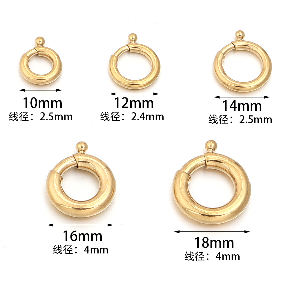 2個 ステンレス製 スプリングクラスプ 丸型リング留め金 フ - Jewelry Making A Ring のレビューと価格