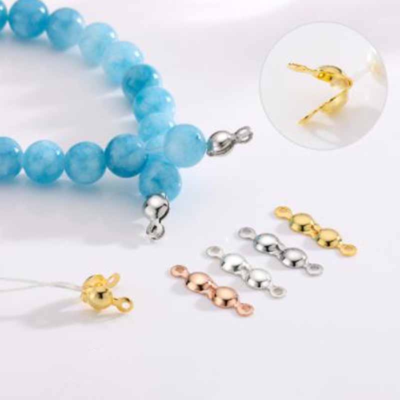 4個入り 本物の純銀925製 クロージャーエンドビーズ クラ - Jewelry Making Parts のレビューと価格
