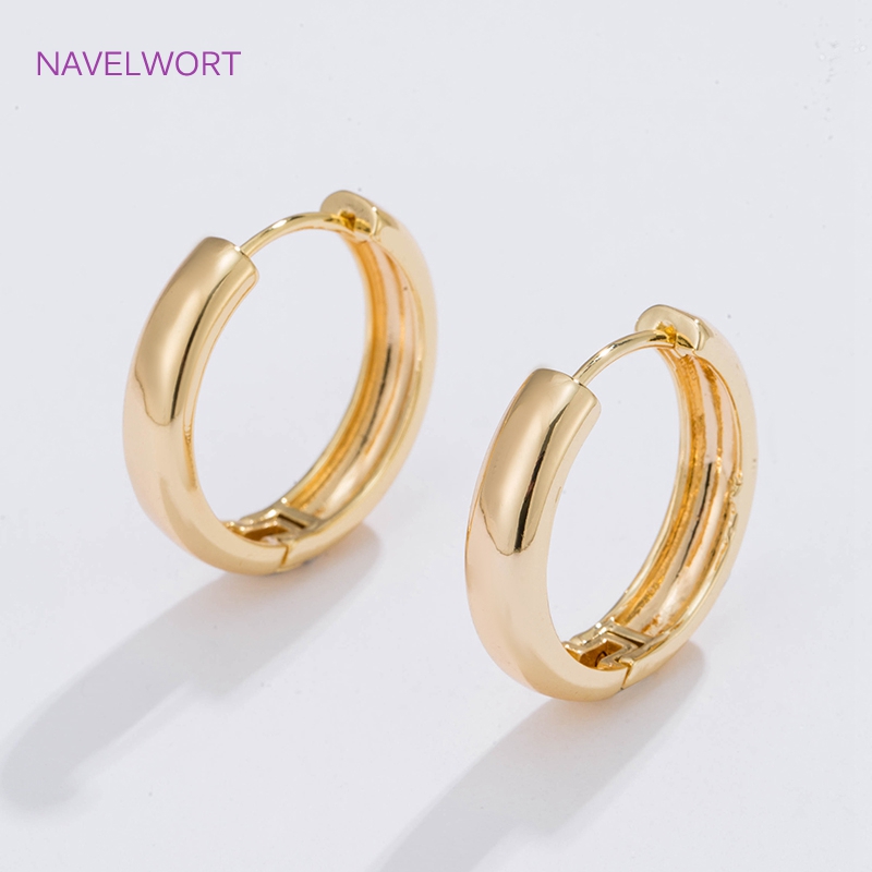 6 サイズのゴールドメッキサークルフープイヤリング女性ギフト - Jewelry Making Gold のレビューと価格