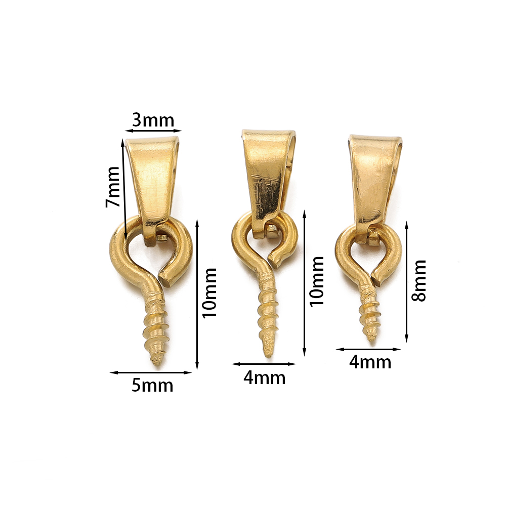 20セットのステンレス鋼製ベイルクラスプ、ネジ式アイピン、エ - Jewelry Making Pins のレビューと価格