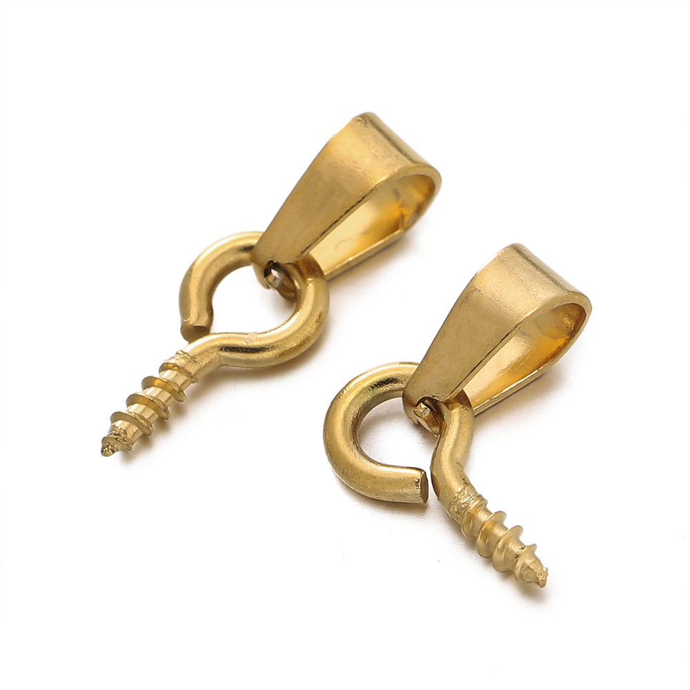 20セットのステンレス鋼製ベイルクラスプ、ネジ式アイピン、エ - Jewelry Making Pins のレビューと価格