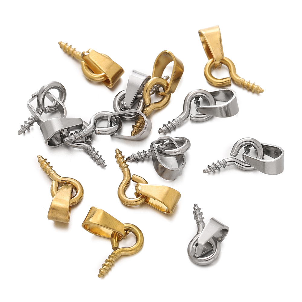 20セットのステンレス鋼製ベイルクラスプ、ネジ式アイピン、エ - Jewelry Making Pins のレビューと価格