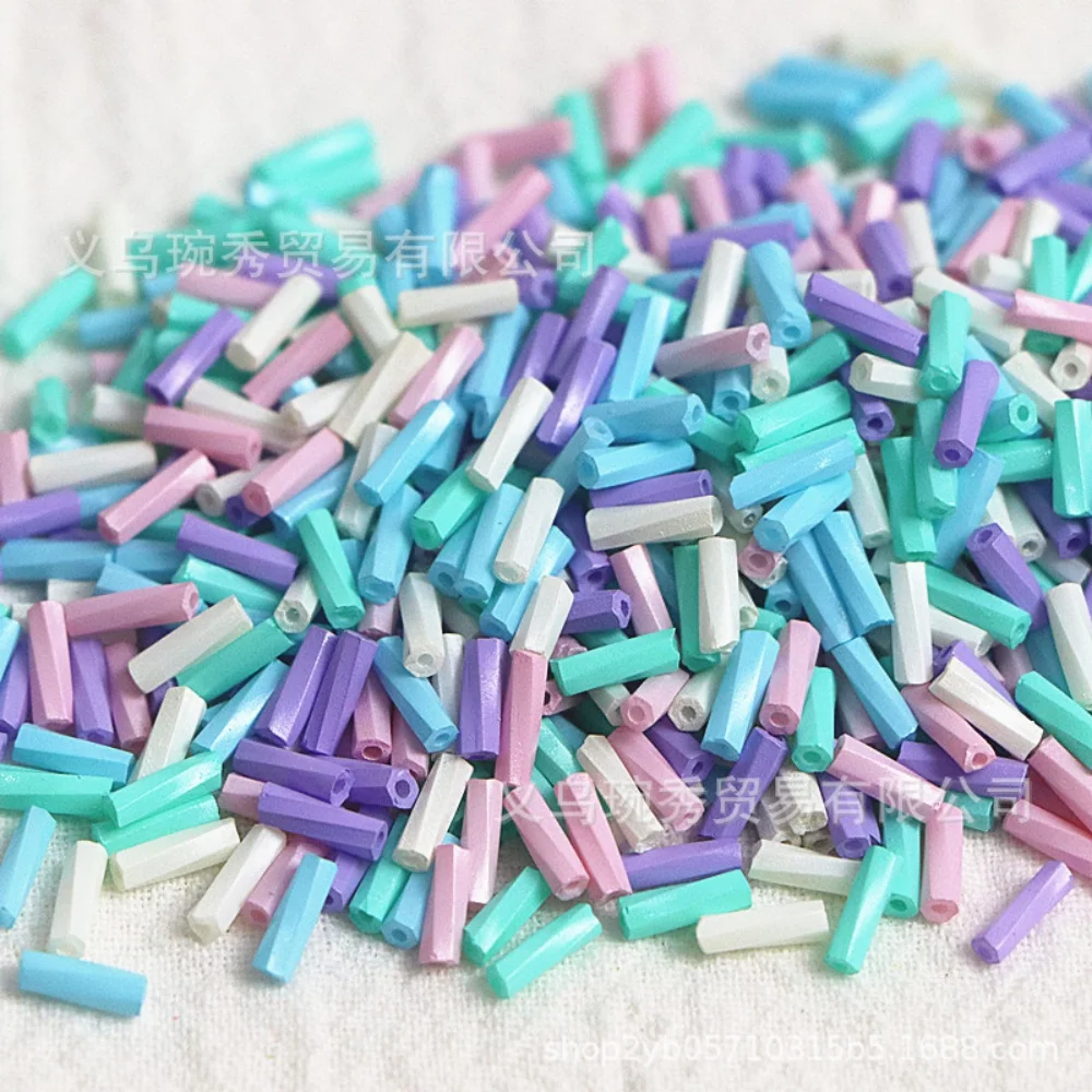 260個のソリッドカラーチューブビーズ 2x6mm ツイスト - Seed Bead Tube のレビューと価格
