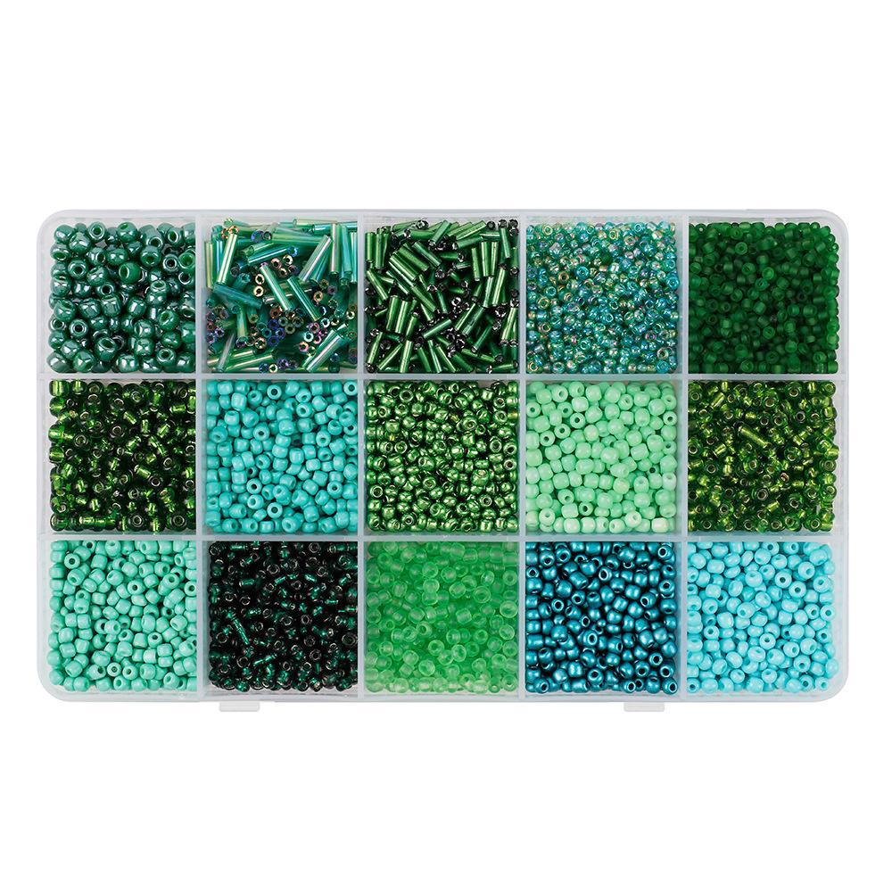 ジュエリー作り用ガラスビーズ,ネックレス,日曜大工,衣類,縫 - Seed Bead Tube のレビューと価格