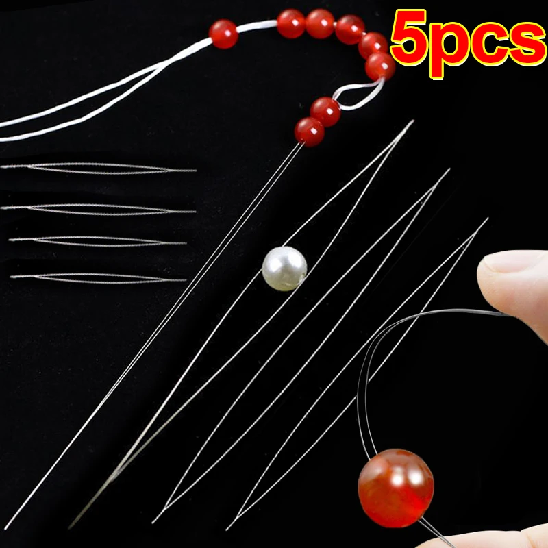 5 ピース/セットオープンビッグアイビーズ針ネックレスブレス - Jewelry Making Rivets のレビューと価格