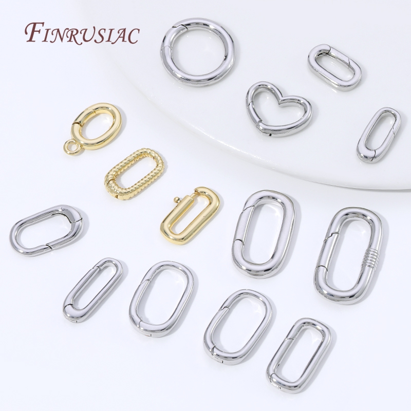 18Kゴールドメッキの楕円形スプリングリングクラスプ。ペーパ - Jewelry Making A Ring のレビューと価格