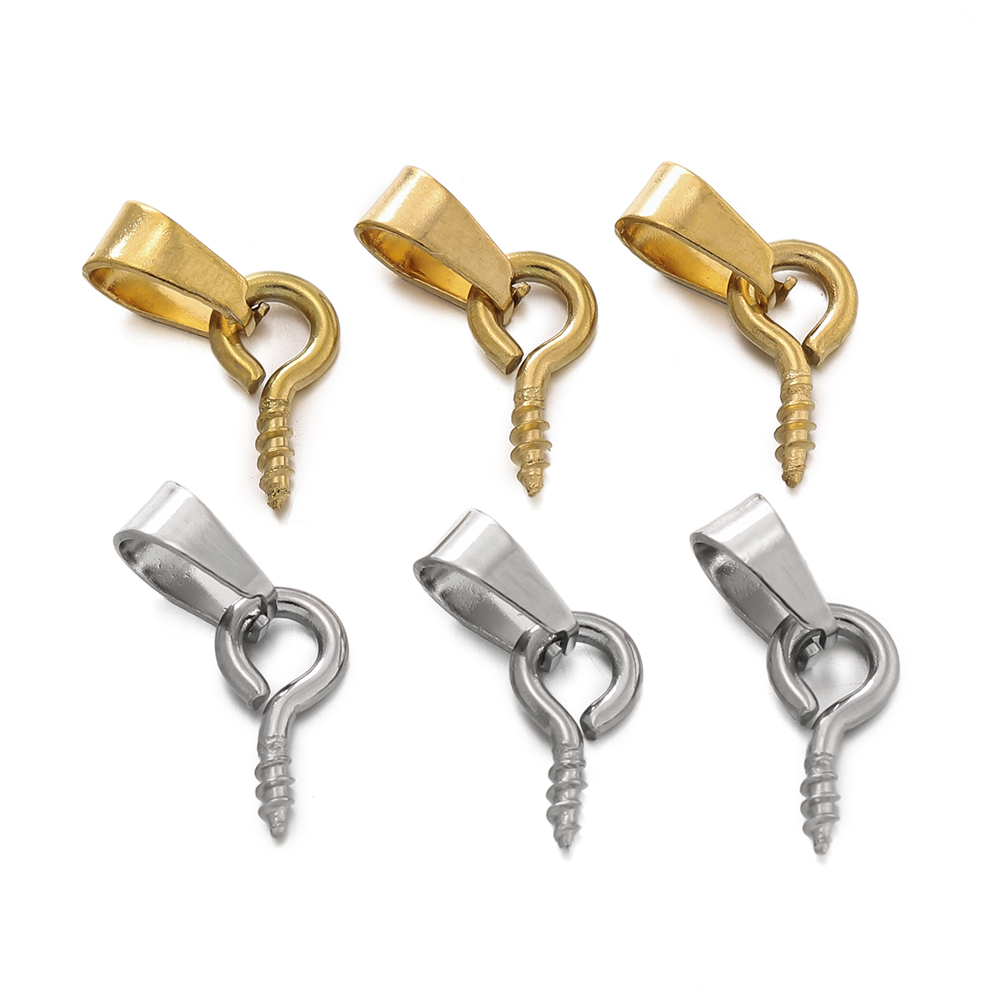 20 個ステンレス鋼スクリューアイピン保釈トップドリルビーズ - Jewelry Making Rivets のレビューと価格