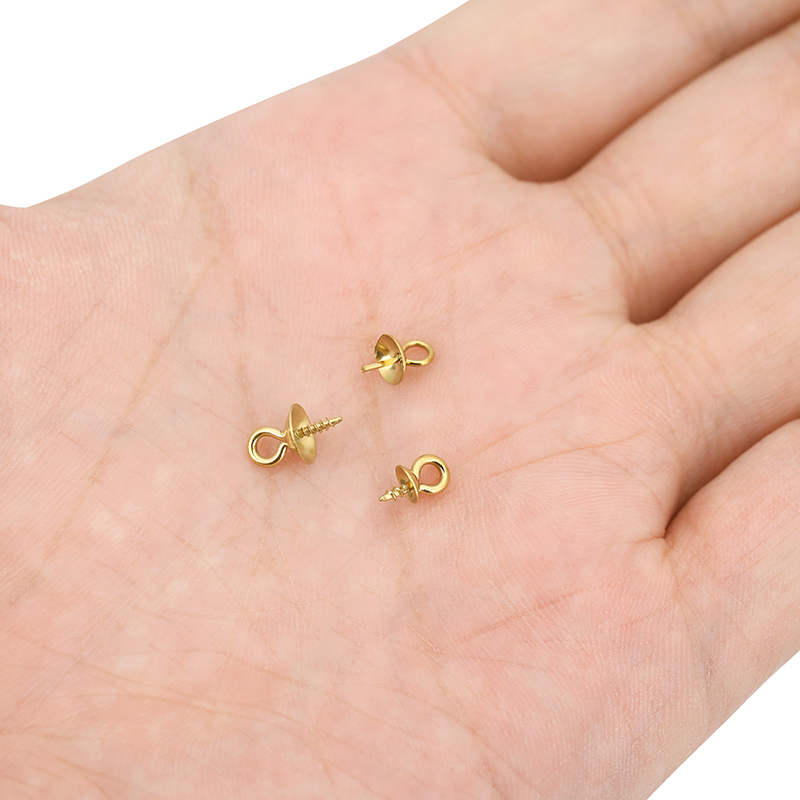 20個入り ステンレス製 パールペンダントコネクター 4mm - Jewelry Making Rivets のレビューと価格