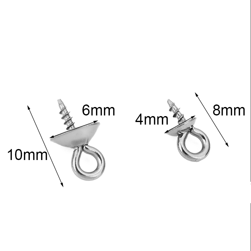 20個入り ステンレス製 パールペンダントコネクター 4mm - Jewelry Making Rivets のレビューと価格