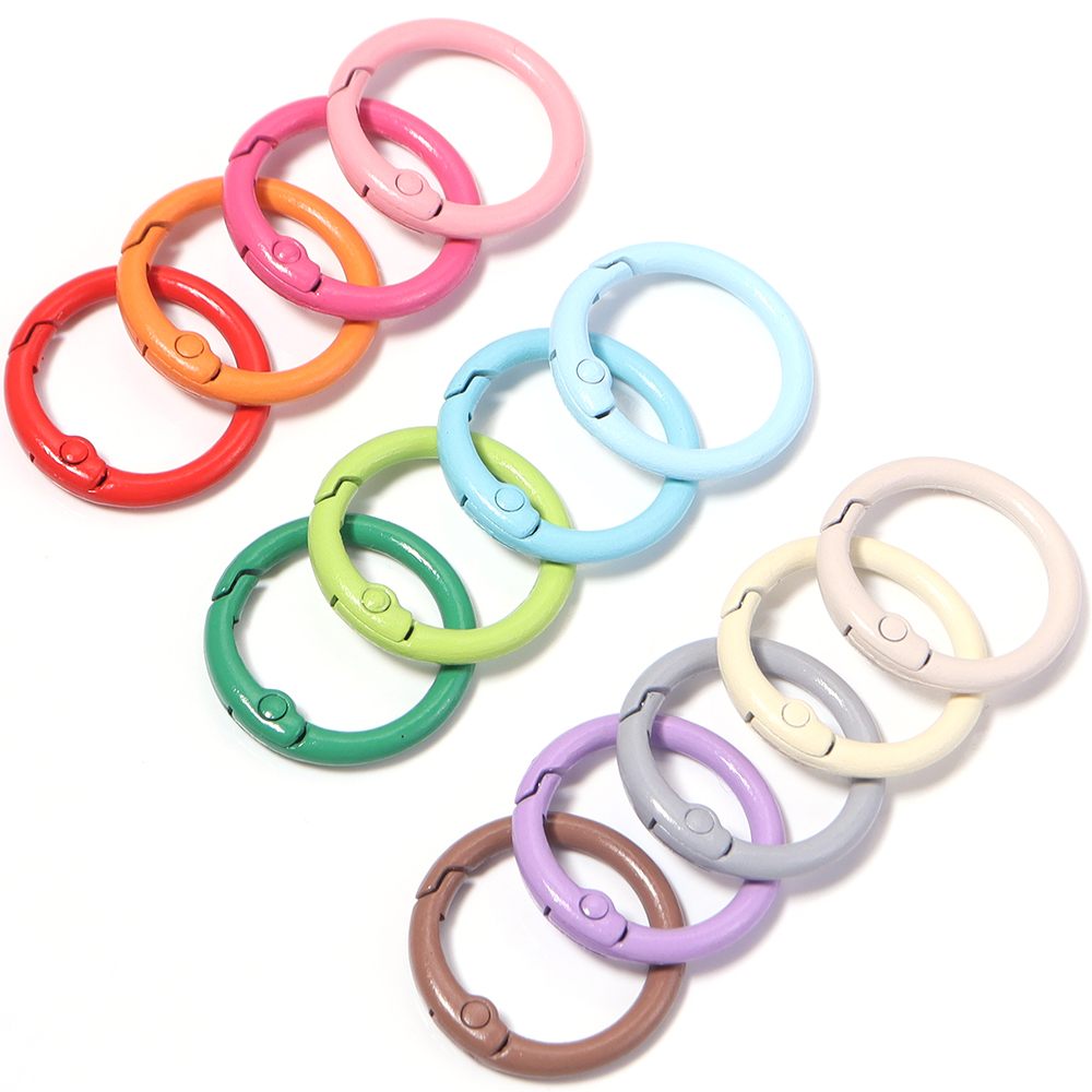 20個入りカラーコーティングされた金属製スプリングスプリット - Jewelry Making A Ring のレビューと価格
