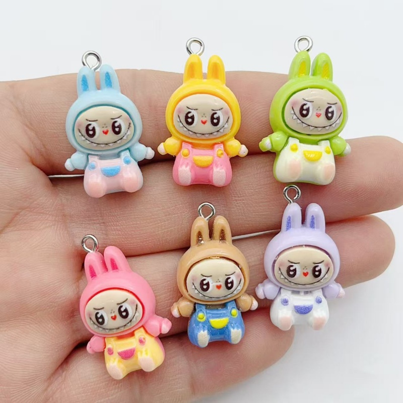 10 個かわいいウサギイチゴハウス樹脂チャーム素敵な漫画の動 - Jewelry Making Parts のレビューと価格
