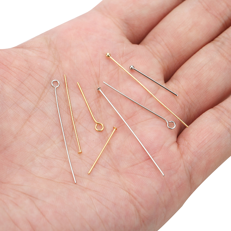 ステンレス鋼のフラットアイヘッドピン,100個,20mm,3 - Jewelry Making Rivets のレビューと価格