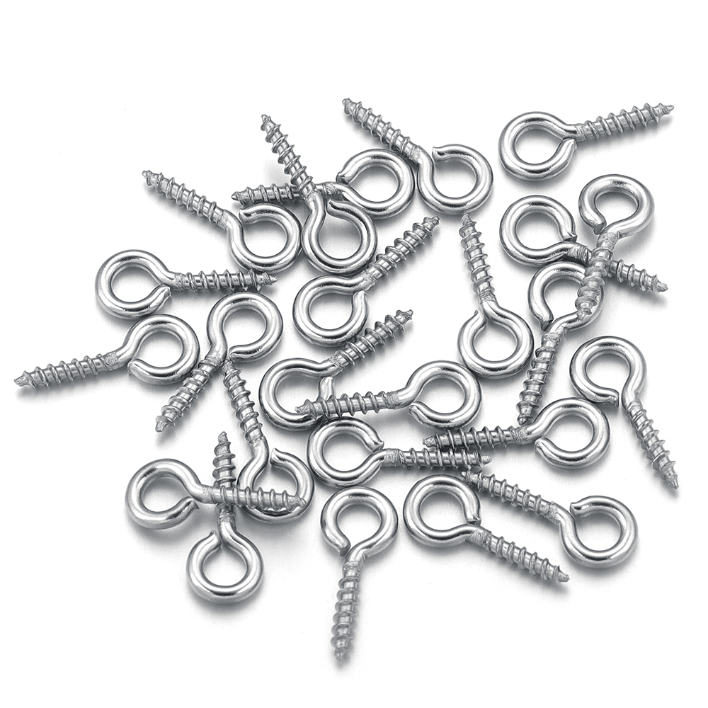 100 ピース/ロットステンレス鋼ミニスクリューアイピンペン - Jewelry Making Rivets のレビューと価格