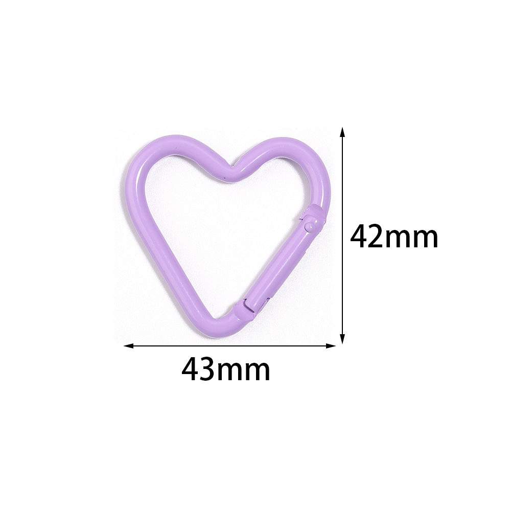 5 個のカラフルなハート型アルミ合金カラビナリングキーホルダ - Jewelry Making A Ring のレビューと価格