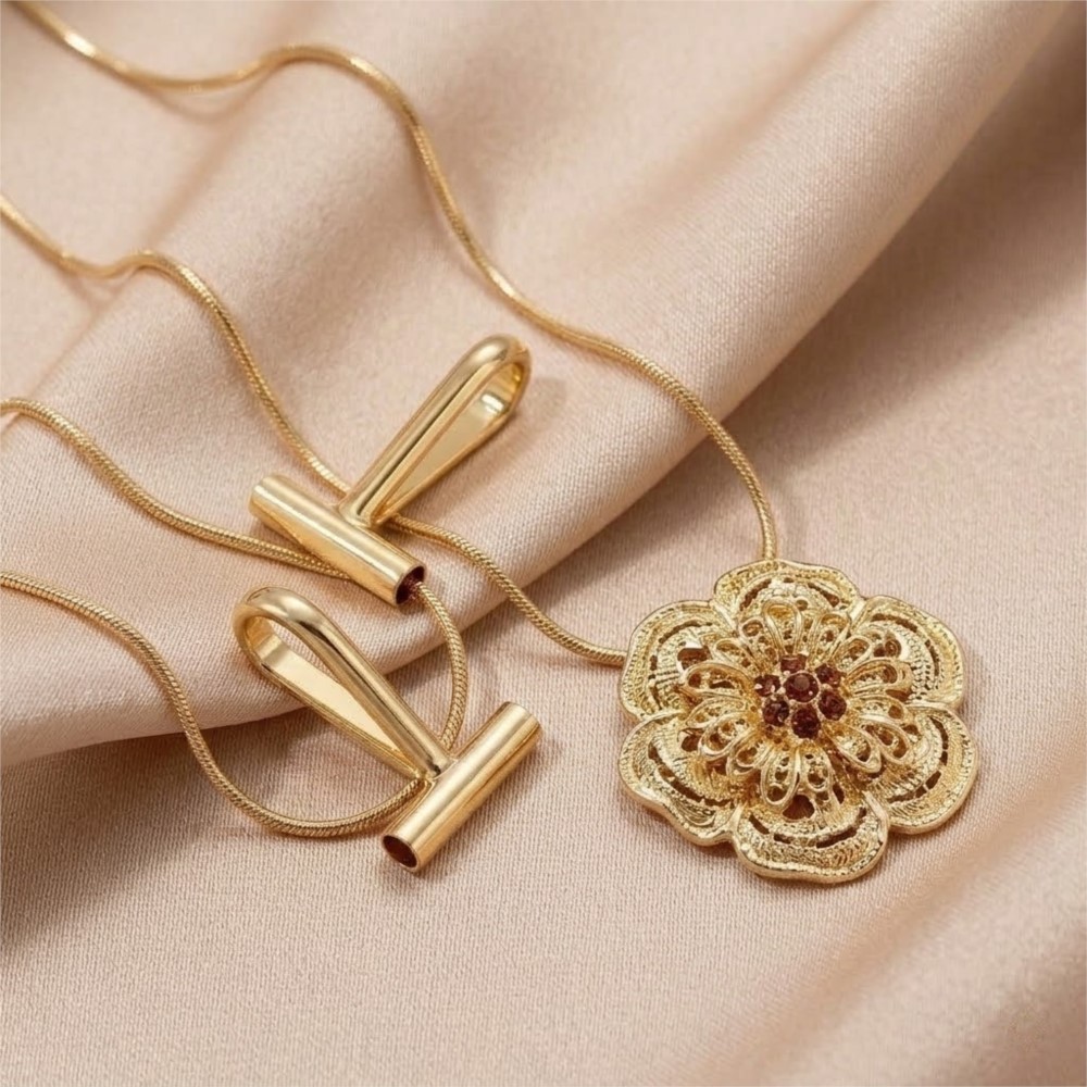 2個入り 14K真鍮製 垂直ピン付きペンダントブローチネック - Jewelry Making Pins のレビューと価格