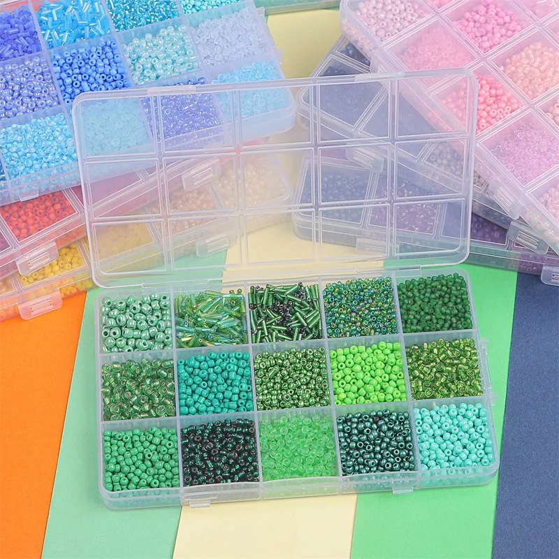 日曜大工のジュエリー作りキット,バッグ,手作りのチェコの魅力 - Seed Bead Tube のレビューと価格