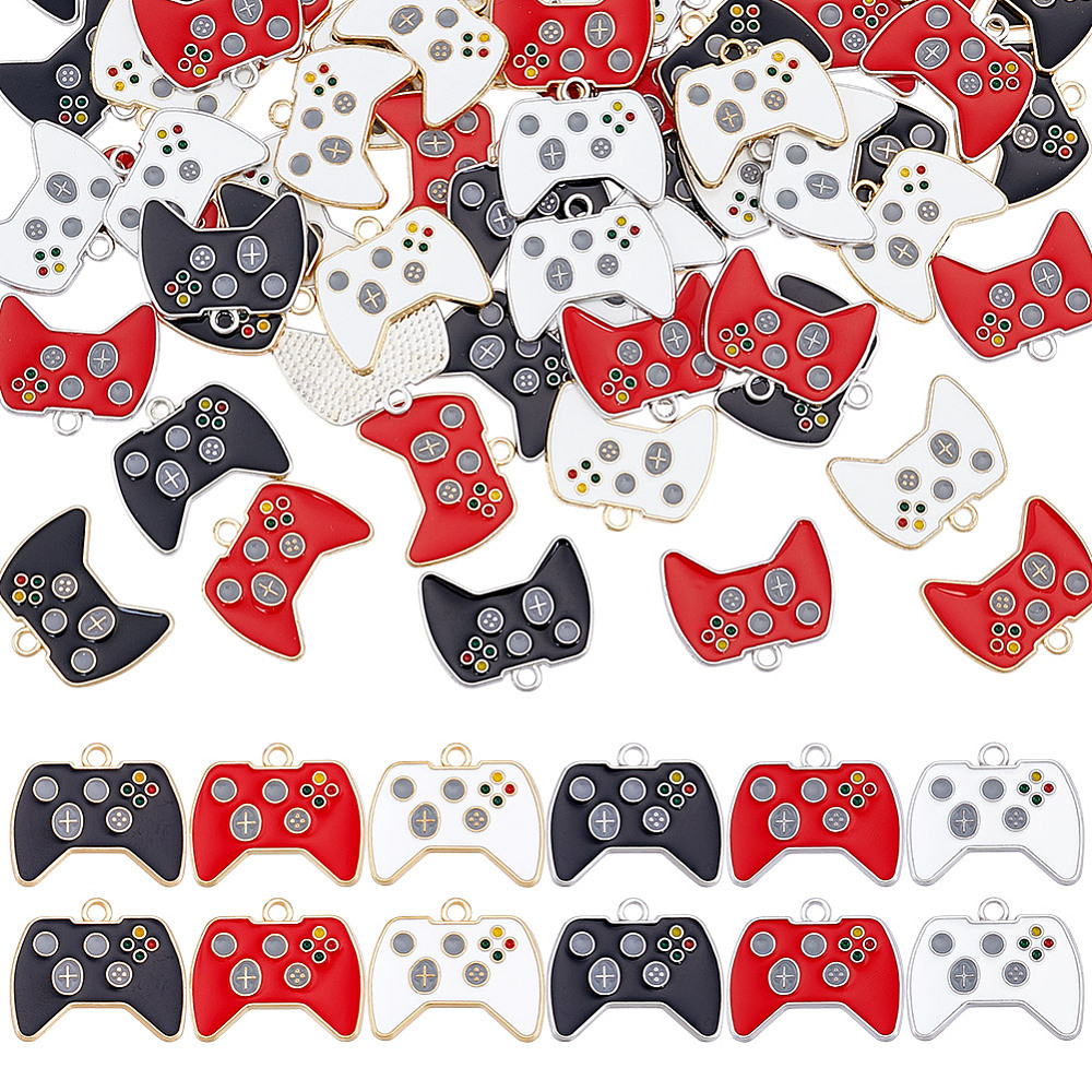 60個入り ビデオゲームコントローラーチャーム 6種類 合金 - Jewelry Making Videos のレビューと価格
