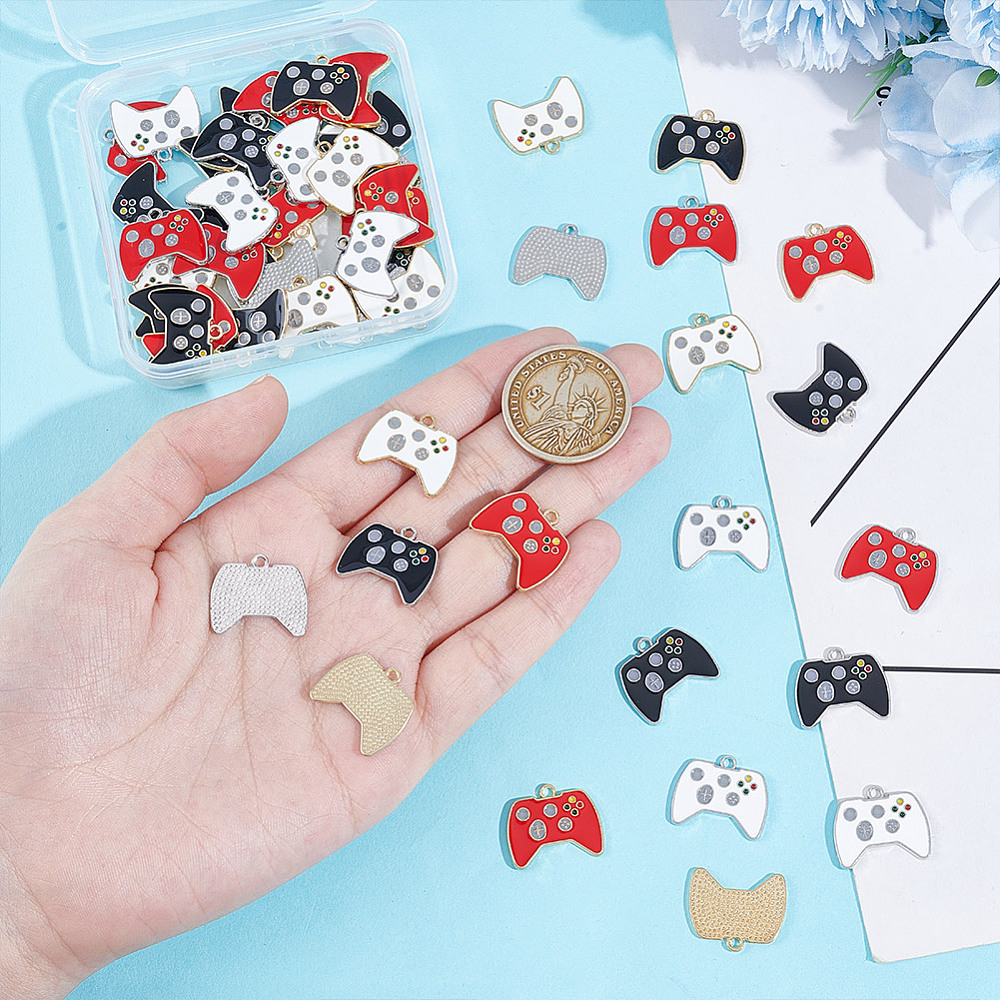 60個入り ビデオゲームコントローラーチャーム 6種類 合金 - Jewelry Making Videos のレビューと価格
