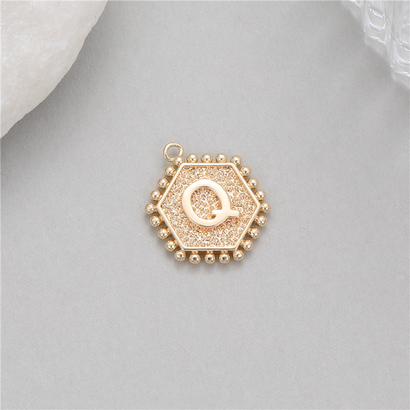 5 個リベット六角形 26 アルファベット文字チャーム DI - Jewelry Making Rivets のレビューと価格